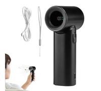 Cargador portátil genérico, ventilador de 3000 mAh, recargable, 2,24 x 1,65 pulgadas, 5 pulgadas de velocidad Lightweight Fans with Lanyard, Compact Cooling Device, for coche, camping, viajes, Outdoor