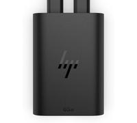 Cargador portátil HP USB-C GaN 65W carga rápida doble puerto compacto negro