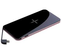 Cargador portátil inalámbrico de 10 000 mAh con batería Externa de inducción, con Pantalla LED Digital y Entrada Dual, Compatible con el 99% de los Dispositivos USB y Todos los Dispositivos