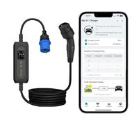 Cargador Portátil NIVIAN para Coches Eléctricos, Schuko Tipo 2, 3,7kW, 16A, IP65, Cable de 5m (Portatil 3,7KW)