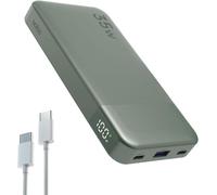 Cargador portátil NOBIS, Power Bank de 10000mAh con Carga rápida, Banco de batería con Cable C a C, Banco de batería con Pantalla Digital para Phone, Pad, Android, etc.