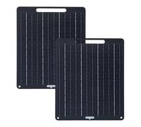 Cargador portátil plegable de paneles solares de carga rápida, kit de panel solar, monocristalino, portátil, flexible, plegable, incluye controlador de carga solar y cable fotovoltaico (2 piezas)