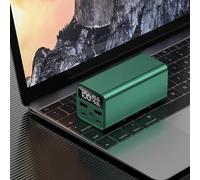 Cargador portátil Power Bank, 100 W, 20 000 mAh, Pantalla LED, 2 Puertos USB, 2 entradas/Salidas USB C, Carga rápida, Cargador de teléfono, Color Blanco