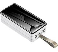 Cargador portátil Power Bank 50000-80000Mah Cargador portátil USB 4 Salidas 3 entradas, Paquete de baterías de Alta Capacidad con Pantalla, Carga rápida para Todos los teléfonos móviles, bla