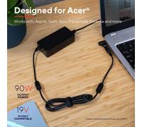 Cargador Portátil Trust Maxo 23391 90W Para Acer/ 3 Conectores/ Automático/ 3m Cable