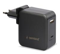 Cargador universal Gembird de 60W para portátil negro