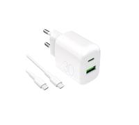 Cargador - PURO - PROLITE 30W - USB-A y USB-C - Carga rápida - Cable 1,2m
