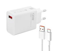 Cargador Rápido 120W con Cable USB C para Xiaomi 14,14 Ultra 13T 12T Pro 12, Redmi Note 12 Pro 11 Poco X5 F5 X5, Carga Rápida 6A, Adaptador de Cargador Ultra Rápida para Xiaomi y Redmi Pad