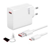 Cargador Rápido 120W para Xiaomi con Cable USB-C 1m, Adaptador de Corriente para Xiaomi 15, 14 Pro, 13T Pro, 12, Redmi Note 14 Pro 5G, Poco F7 Ultra, F6, Redmi Turbo 4, 3 y Realme