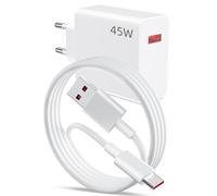 Cargador Rápido 45W con 6A Cable USB C 1m para Redmi Note 14 Poco X7 M7 Pro, ACOCOBUY Cargador Turbo para Xiaomi Redmi Note 13 12 11 10 Pro Poco M6 X5 M5s X3 F3 para Mi 11 Lite 10T Lite Mi Pad 7 6 5