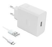 Cargador Rápido 45W SUPERVOOC con Cable USB-C 6A 1m para OnePlus 13, 12R, Nord CE 4, OPPO Reno 12F/11F, Realme GT 6, Compatible con OnePlus 10 Pro, 9, 8, A80, A60 - Cargador Adaptador Tipo C