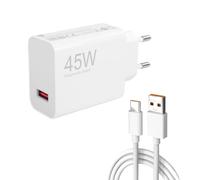 Cargador Rápido 45W USB-C para Xiaomi Redmi Note 14 Pro 5G/Poco X7/M7 Pro/Mi 11 Lite/Pad 7/Pad 6 para Carga Turbo y Transferencia de Datos Compatible con Xiaomi Poco y más - Cable USB Tipo C 6A 2M