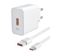 Cargador Rápido 66W para Huawei Honor 600 400 200 Lite, ACOCOBUY Cargador Rápido con 6A Cable USB C 1m, Rapida para Honor 400 200 Smart 90 70 Magic6 Lite 5Lite X9b X8b Mate 60 Pad 10 9 X9a X8a