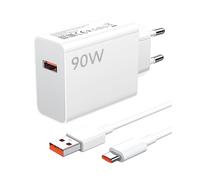 Cargador Rápido 90W USB C con Cable 6A 1M para Xiaomi 15 Ultra 14 13 12 Pro para Redmi Note 14 13 12 11 Poco X7 Pro X6 F7 F6 M6 Pad 7 6 5 HyperCharge Turbo Carga Rápida Adaptador Cargador