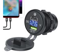 Cargador rápido - Adaptador de coche, teléfono móvil - Cargador de coche - Smart Fast Car Charger - Doble puerto PD QC Compact - Adaptador de corriente multifuncional para vehículos de vehículos