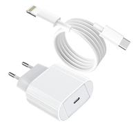 Cargador Rápido Certificado MFi - Cargador iPhone 30W con Cable USB C a Lightning de 6FT - Adaptador Tipo C para iPhone 14/14 Plus/14 Pro/14 Pro Max/13/12/11/SE/iPad y más