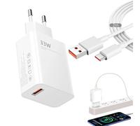 Cargador rápido de 33W para Xiaomi con Cable USB C de 2M,Adaptador de 33W para Xiaomi Redmi Note 13 Pro 12 11 10 9 Xiaomi 14/14T/13T/13/13 Lite,Redmi Note 15 14 13 12 11 10 Pro 5G,Poco F7 X7 X6