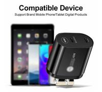 Cargador rápido de 40 W, adaptador de corriente USB tipo C para pared, enchufe de pared QC3.0, cargador tipo ladrillo multipuerto, artículos de