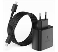 Cargador rápido de 45 W compatible con Samsung S25 S24 S23 S22 Ultra Plus, Super Fast Charge USB C para Galaxy A56 A36 S25 Edge S25+ S24+ S23+ S22+ adaptador de corriente con cable tipo C