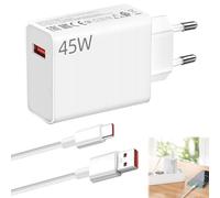 Cargador rápido de 45 W con 6 A, cable USB C de 1 m, adaptador USB tipo C para Xiaomi Redmi Note 14 Pro, 14, 13, 12, POCO X7, Charge Turbo para Xiaomi Pad 7 6 11 Lite Redmi Pad SE Pro POCO C75 C65 M6