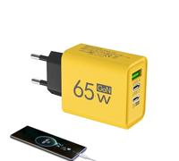 Cargador rápido de 65 W, Cargador multipuerto de 65 W | Cargador USB para teléfono Celular | Bloque de Cargador de teléfono de Carga rápida multipuertos QC3.0 para computadora