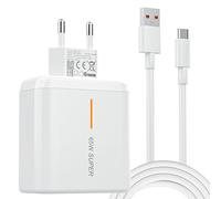 Cargador rápido de 65 W Oppo SUPERVOOC con cable USB C 2 m para Reno 11 F 8 Find N2 Flip X5 Pro Lite X3 Neo 7 6 A54 A57 Oneplus 12 11 10T