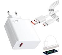 Cargador rápido de 67 W para Xiaomi con cable USB C de 2 m, adaptador cargador rápido para Xiaomi 14 13 12, Poco F7 F6, Redmi Turbo 4 3, Note 14 13 12 11 10