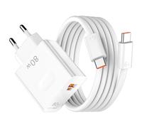 Cargador rápido de 80 W para Honor Magic6 Pro 2 puertos PD cargador de corriente de carga rápida y 6 A, cable USB C 1 m para Honor 400 200 Lite Smart Magic6 7 Lite V2 V3 X6b X8b X8c 90 70 50 Pad X8a 9