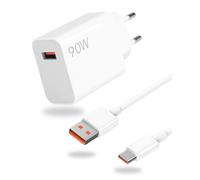 Cargador rápido de 90 W con Cable USB C 1,5 M para Note 14 13 12 11 Pro Cargador Turbo Hypercharge Adaptador de Rápido para 15 Ultra 14 13 Ultra Poco X7 F7 Pro F6 14T Lite13T Mix Flip