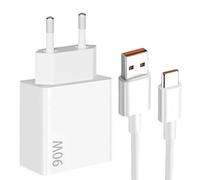 Cargador Rápido De 90 W con Cable USB-C De 6 A Y 1 M, Conector Turbo para Poco X7, F6, F7 Pro 15, 14, 13 Ultra Poco, Note 14, 13 Pro 5G, 14T, 13T, Poco Pad M6