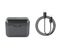 Cargador rápido de batería dual para Insta 360 X5 con soporte PD, carga simultánea para uso ininterrumpido de la cámara (negro)