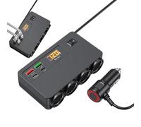 Cargador rápido de Coche, Cargador de Coche USB de Carga rápida - Pantalla de Voltaje Auto Power Plug Multi Car Charger - Portable Laying Port Auto Laying Statio para tabletas para