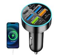 cargador rápido de coche - cargador USB de 66 W con varios puertos | Puerto de carga, cargador de teléfono de coche, bloque de carga multifuncional para teléfonos, tabletas, cámara