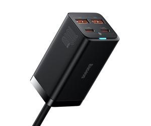CARGADOR RÁPIDO DE ESCRITORIO BASEUS GAN 3 PRO, 2C+2U, 100W, VERSIÓN EUROPEA, COLOR: NEGRO.