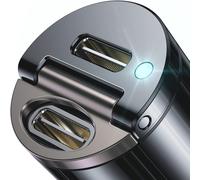 Cargador rápido de metal de aleación de zinc, adaptador de carga súper rápida del tamaño de un pulgar, disipación de calor, resistencia a los