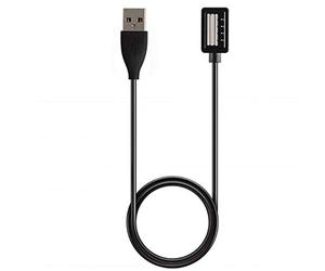 Cargador rápido de reloj inteligente de 1 m para SUUNTO 9 Baro, cable de carga USB de reloj inteligente con diseño de ranura inferior para SUUNTO 4 negro, cargador de base con clip de datos de alta ve