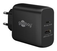 Cargador Rápido Dual USB-C PD GaN 65W goobay 65409
