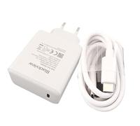 Cargador rápido GaN original compatible con Blackview BV9200, enchufe UE, viaje, 66 W, cable USB tipo C, línea de datos