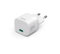 Hama Cargador rápido, GaN, USB-C, PD, ZSP, 30 W blanco