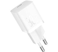 Cargador rápido GaN5 (mini) 1C 30W USB-C (blanco luna) - BASEUS