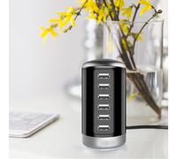 Cargador rápido inteligente USB multipuerto Txmfgh6A con compensación de voltaje para Android, iOS y otros dispositivos electrónicos, ideal para