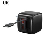 Cargador rápido multipuerto de 30 W con cable de carga retráctil