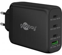 Cargador rápido multipuerto USB-C™ PD (100 W), negro, 65555