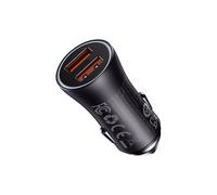Cargador Rápido Para Coche 60W 12-24V 2xUSB, Gris Oscuro, Baseus