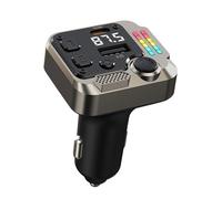 Cargador Rápido para Coche, Adaptador USB C Pd 30w, Concentrador de Alimentación de Doble Puerto con Luz Atmosférica de 7 Colores, Transmisor de Audio Inalámbrico con Conexión 5.3 Fm, Reproductor de M