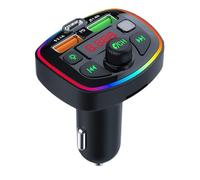 Cargador rápido para coche, cargador de coche | Adaptador de carga rápida del coche,Adaptador de cargador de coche súper rápido con luz ambiental LED ajustable, cargador de au
