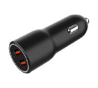 CARGADOR RAPIDO PARA COCHE GEMBIRD CON 2 PUERTOS USB, QC3.0, 36 W, NEGRO TA-UC-A2QC36-CAR-01