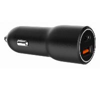CARGADOR RAPIDO PARA COCHE GEMBIRD CON 2 PUERTOS USB, TIPO C PD, 38 W, NEGRO