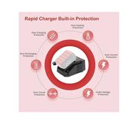Cargador Rápido para Herramientas Eléctricas 1018K para Taladro Eléctrico , Batería de Litio de 18 V y 14,4 V, BAT609, BAT609G, BAT618, BAT618G,