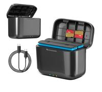 Cargador rápido para Insta360 X4, Caja de Carga de batería, X4 Cargador, Hub de Carga con Cable USB-C/SD Tarjetas Solt para Insta360 X4 Accesorios de cámara de acción